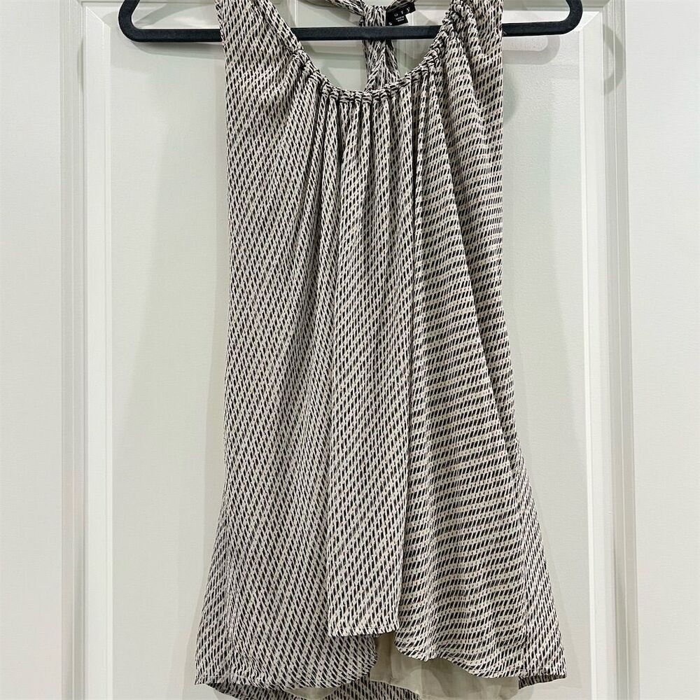 Theory Women's Sleeveless Geometric Tank Top Multicolor Size S Casual